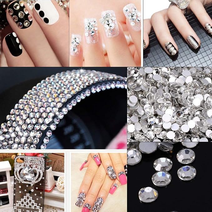 Onwon 288 Pieces SS34 / 7mm Clear Crystal Flat Back Brilliant Round Rhinestones - Image 7