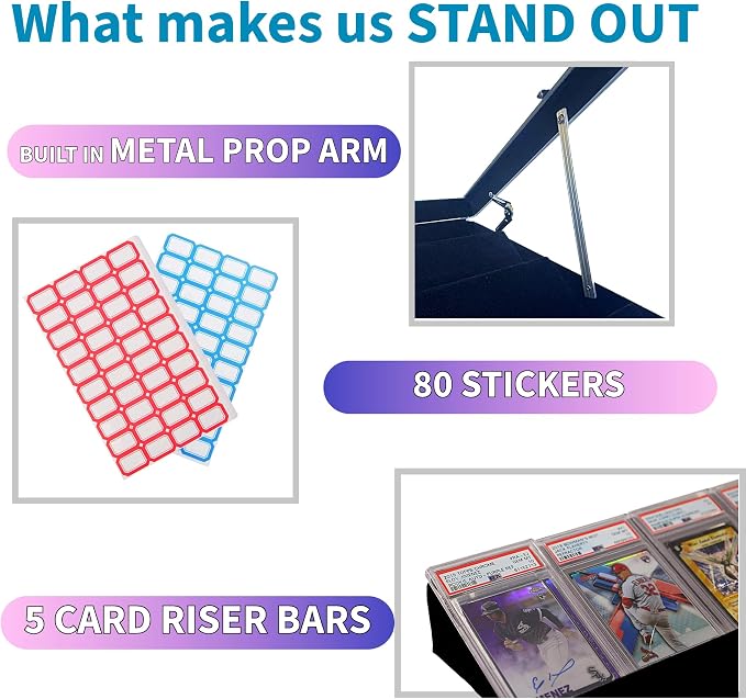 Professional Large Card Display Case | 34 x 22 inches | Tabletop TradeShow - Image 2