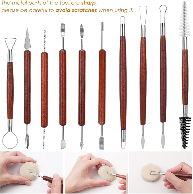 Blisstime 42pcs Pottery Tools, Clay Tools, Sculpting Tools, Pottery Kit - Image 3