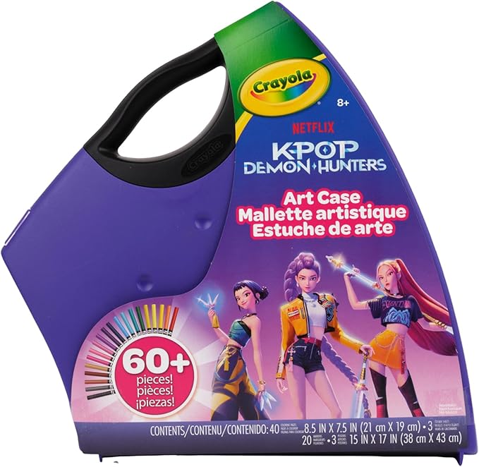 Crayola Kpop Demon Hunters Art Case, Coloring & Sticker Craft Kit, Gift - Image 2