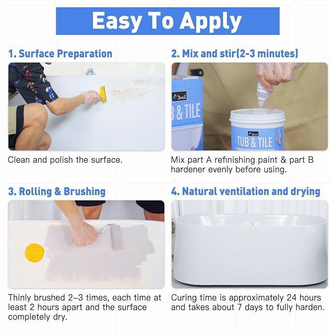 DWIL Tile Paint, Tub and Tile Refinishing Kit - Image 6
