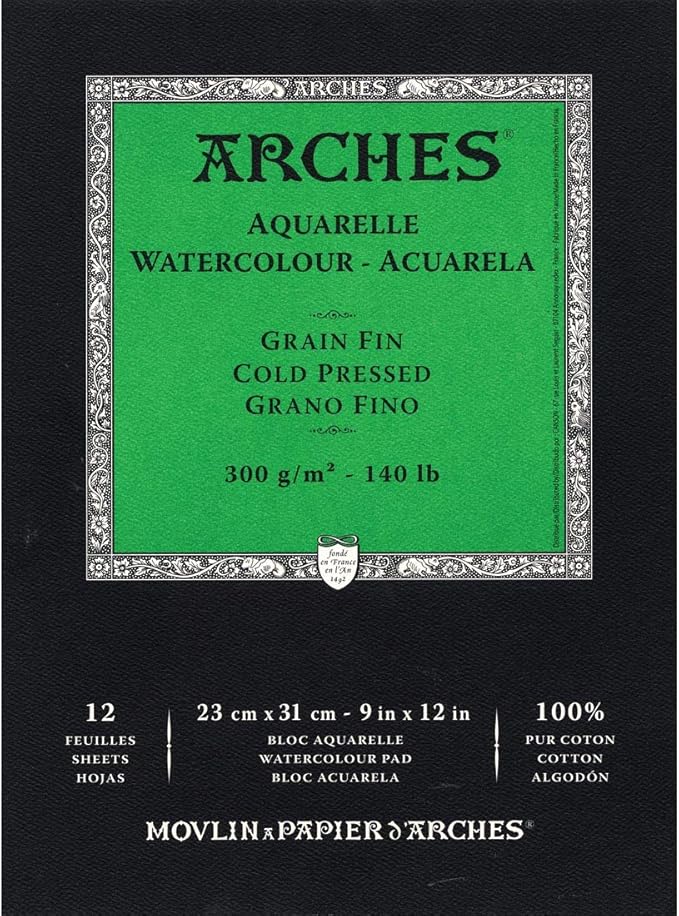 Arches Watercolor Paper Pad, 140 pound, Cold Press by ARCHES