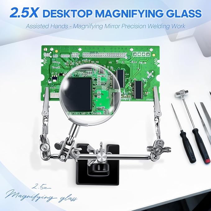 LXIANGN 2.5X Magnifying Helping Hands Soldering Station - Image 3