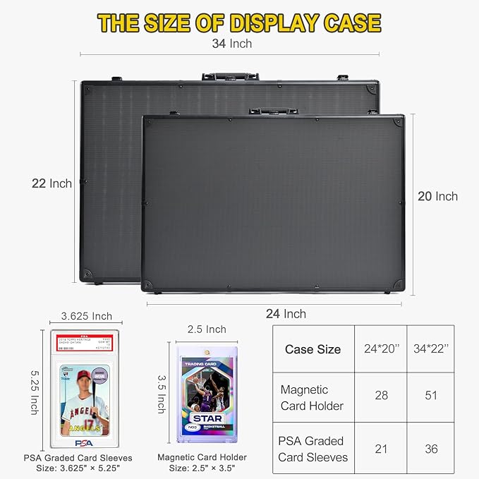 2 Pcs Trade Show Display Case – 34"x22" Large Aluminum Locking Tabletop Showcase - Image 2