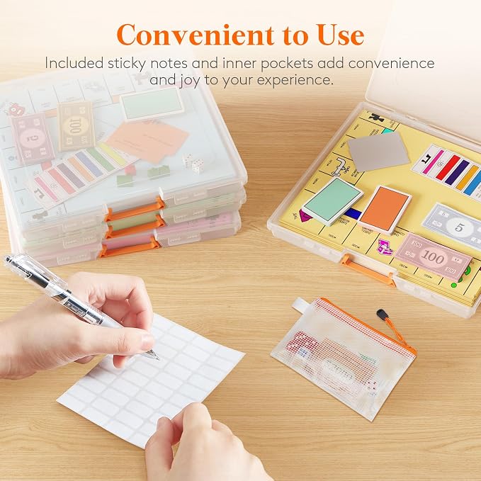 Lifewit 4 Pcs Board Game Storage Boxes, 12.2x10.6'' Paper Container - Image 8
