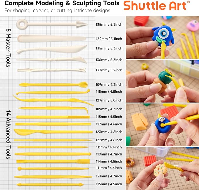Shuttle Art 112 Colors Polymer Clay Kit, Oven Bake Clay - Image 3