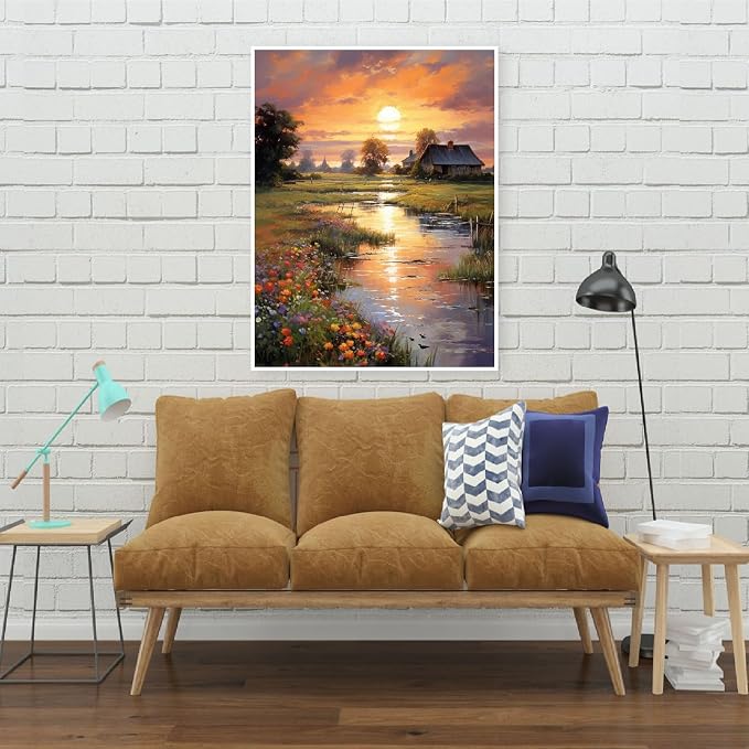 Eiazuiks Diamond Painting Kits for Adults, Sunset 5D DIY Diamond Art Kits Full - Image 6