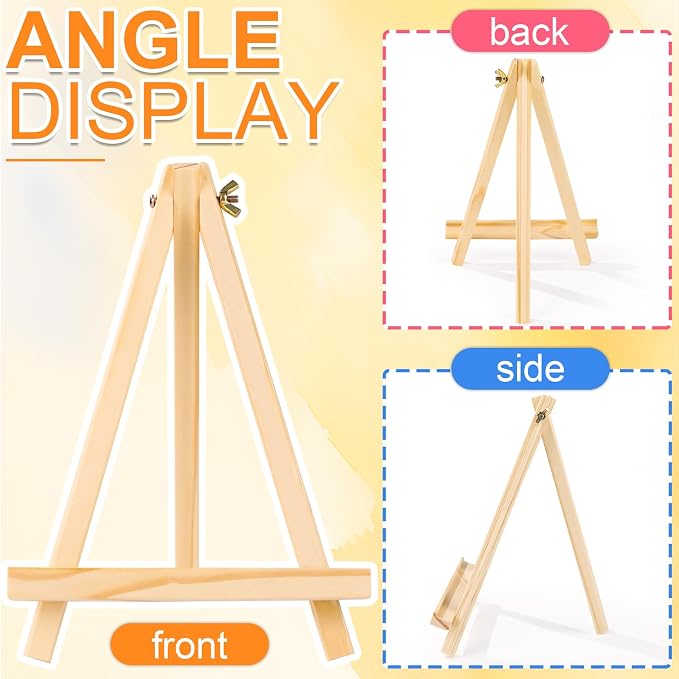 ESRICH 4 PCS 9 Inch Wood Easels, Easel Stand - Image 3