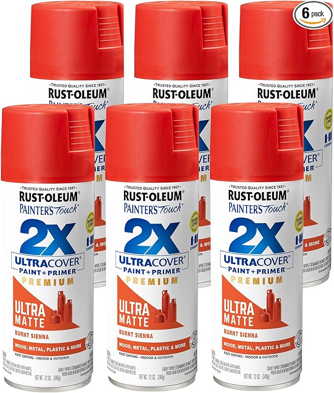 Rust-Oleum Painter's Touch 2X Ultra Cover Spray Paint, Burnt Sienna | Indoor by Rust-Oleum