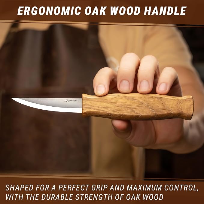 BeaverCraft Wood Carving Sloyd Knife C4s 3" - Image 8