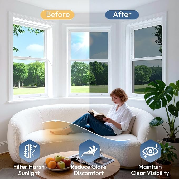 rabbitgoo One Way Privacy Window Film Window Tint - Image 3
