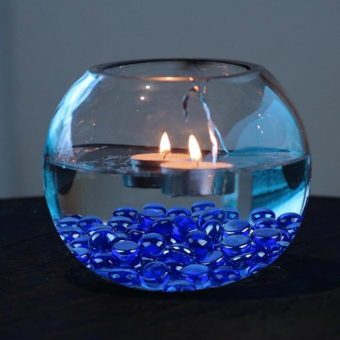 10lb Dark Blue Glass Marbles for Vase, Decorative Pebbles for Vase Fillers - Image 7