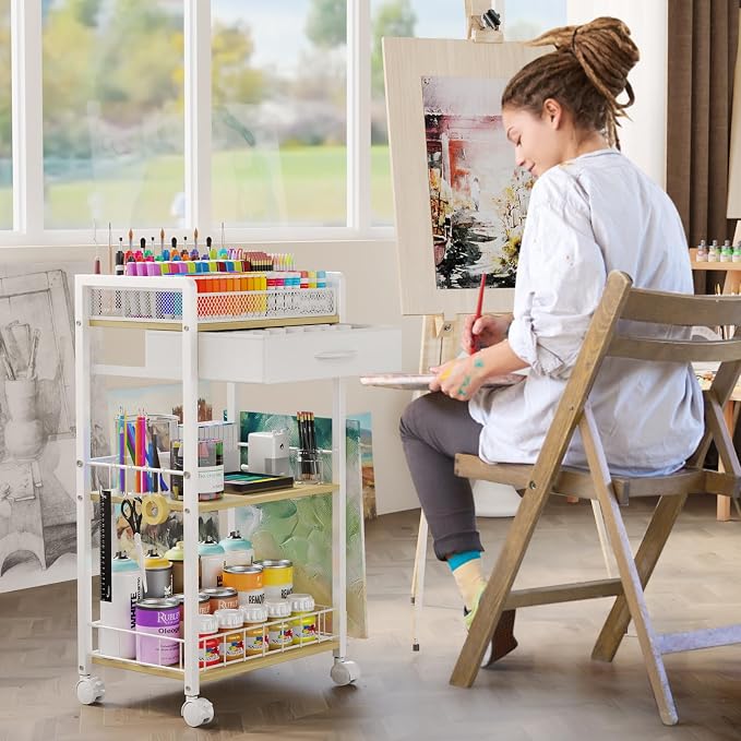 Homsorout 3 Tier Rolling Cart - Image 6