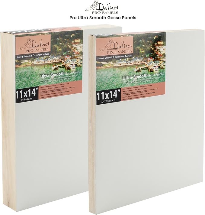 DaVinci Wood Panel Da Vinci Pro Ultra Smooth Gesso Panels 3/4'''' Panel 5x7'''' - Image 4