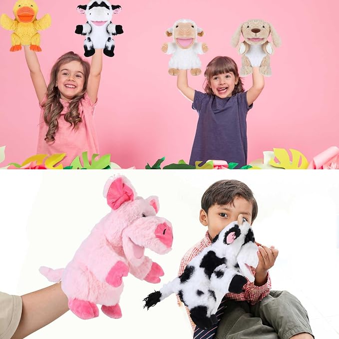 Liliful 6 Pieces Animal Hand Puppets Kids Hand Puppets - Image 7