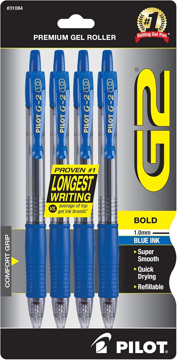 Pilot G2 Premium Refillable & Retractable Rolling Ball Gel Pens, Bold Point by PilotCorporationofAmerica