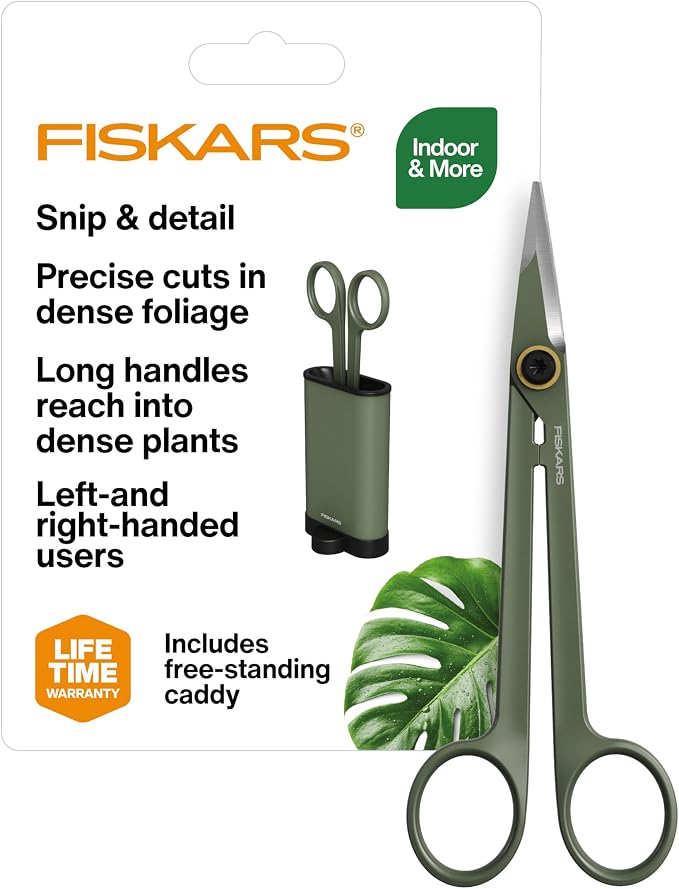Fiskars Plant Detailer Snips & Holder, Precision Indoor Gardening Tool by Unknown