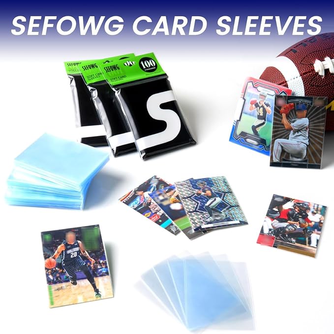 1200ct Clear Card Sleeves for Trading Cards, Baseball Sports Soft Sleeves - Image 6