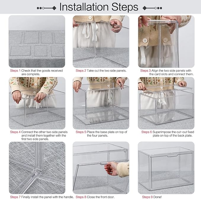 DILIBRA 5 Packs Clear Plastic Handbag Storage Organizer - Image 6