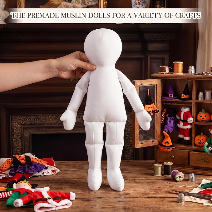 1 Pcs Cloth Doll Body Blank Models Pre-Stuffed Muslin Doll Bodies - Image 3