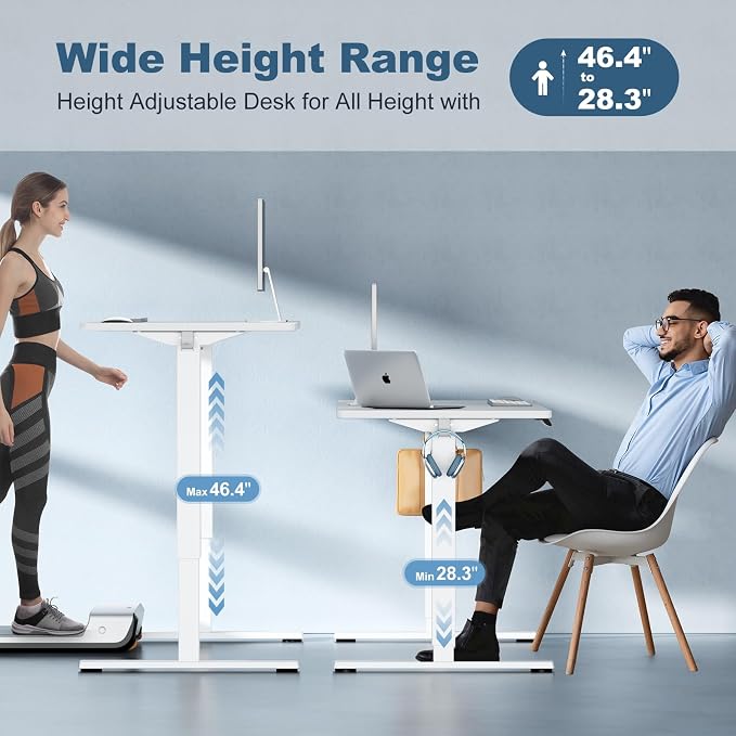 DUMOS 40 Inch Electric Standing Desk Height Adjustable, Sit to Stand Up - Image 5