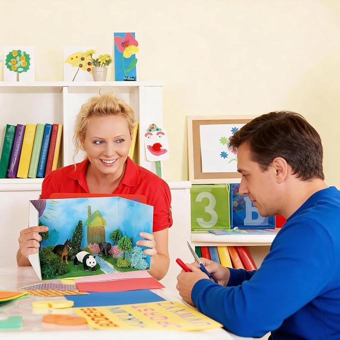 Cardboard Diorama Kit 4 Pcs Includes Diorama Box - Image 6