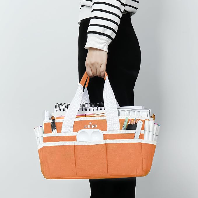 JJRING Craft Organizer Tote Bag, Art Storage Caddy - Image 6
