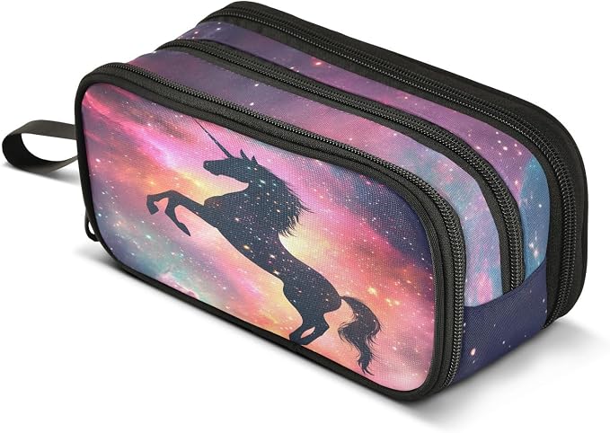 Unicorn Galaxy Sky Pencil Case Box Boys Girls Large Pencil Pouch Zipper by BOENLE-WELCOMEYOURCOMING