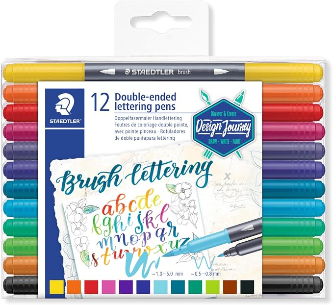 Staedtler Double-ended Brush Marker Brush Letter Duo, Creative Lettering by Staedtler