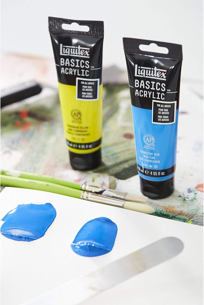 Liquitex BASICS Acrylic Paint, 118ml Tube, Fluorescent Pink - Image 7