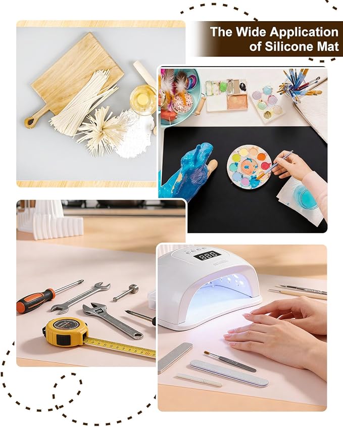 Silicone Crafting Mats, Heat Resistant Non Stick Work Surface - Image 6
