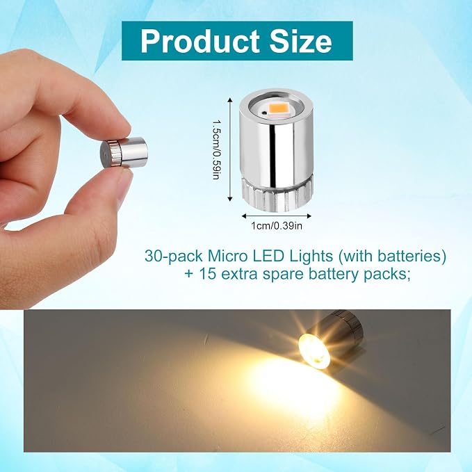 10pcs Miniature Led Lights, Tiny Small Led Lights Battery Powered Balloon Mini - Image 2