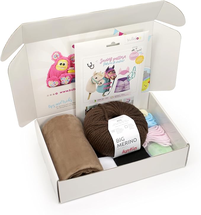kullaloo DIY Hobby Horse Sewing Material Kit Make a Brown Stick Pony - Image 4