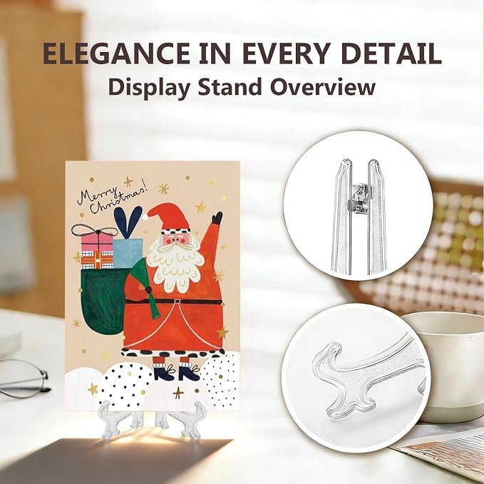 Artliving 5 Inch Clear Plastic Easels or Stand/Plate Holders to Display - Image 4
