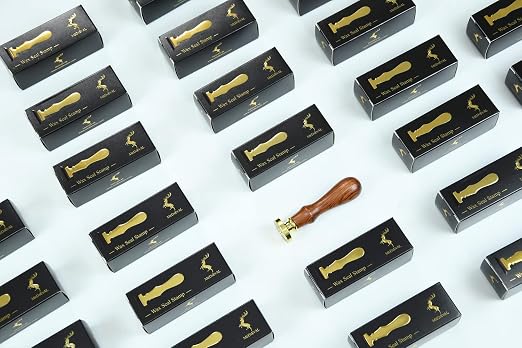 Medieval Initial Alphabet Sealing Wax Stamps, Brass Head Wooden Handle - Image 8