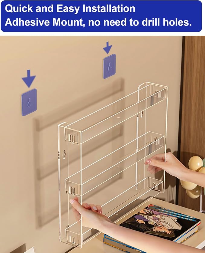 3 Tier Display Rack, Acrylic Craft Paint Storage Organizer, Miniature Holder - Image 5