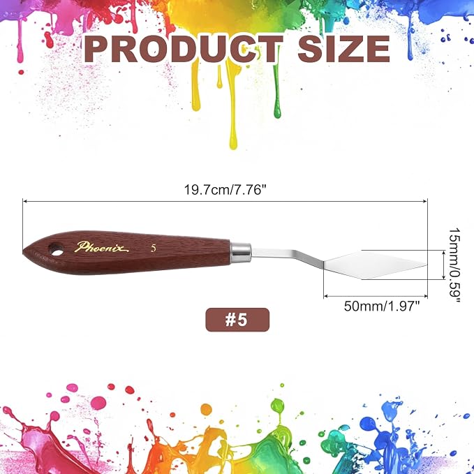 MECCANIXITY Pack of 1 Palette Knife No.5, 7.8" Long Palette Knives - Image 2
