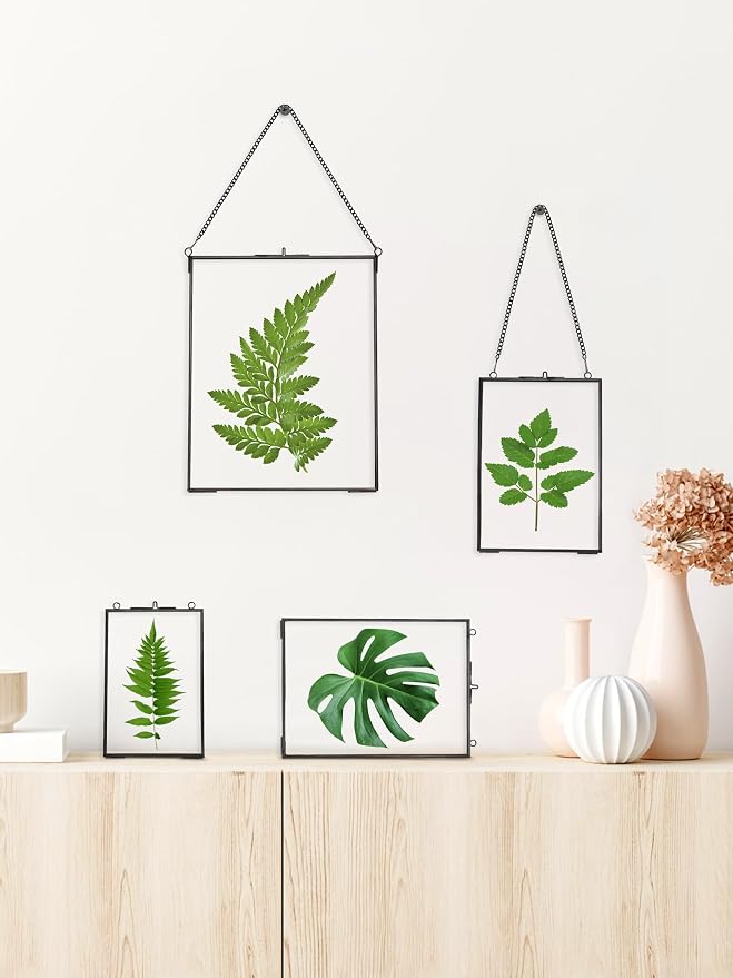 REDHUGO Hanging Pressed Flower Frames, Double Glass Floating Picture Frame - Image 5