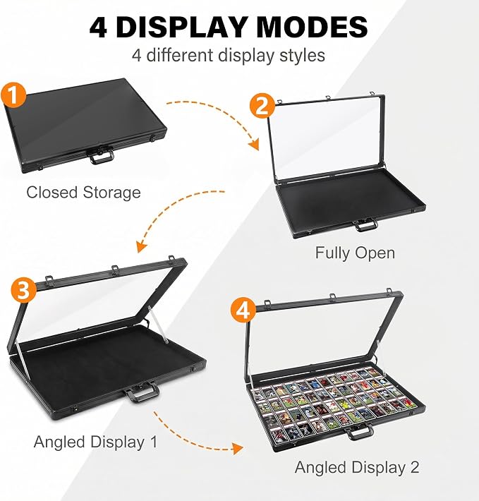 Card Display Case Aluminum Trade Show Display Case Large Portable Trading - Image 2