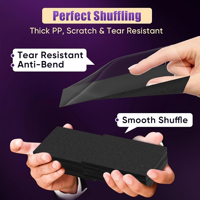 Black MTG Card Sleeves 200 Pack Matte Trading Card Sleeves Sturdy Card Protector - Image 4