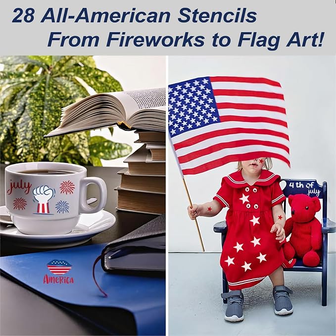 Patriotic Stencils for Painting, Party Decorations and DIY Crafts - Image 4