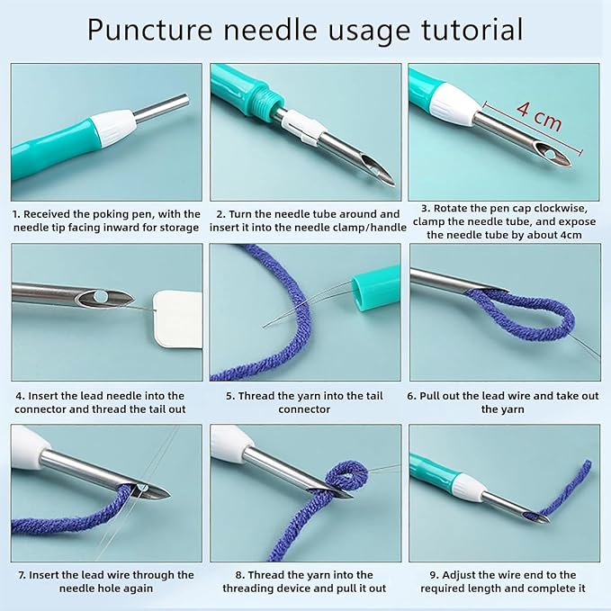Punch Needle Kit for Beginners, Needle Punch Kits for Adults, Punch Stitching - Image 3