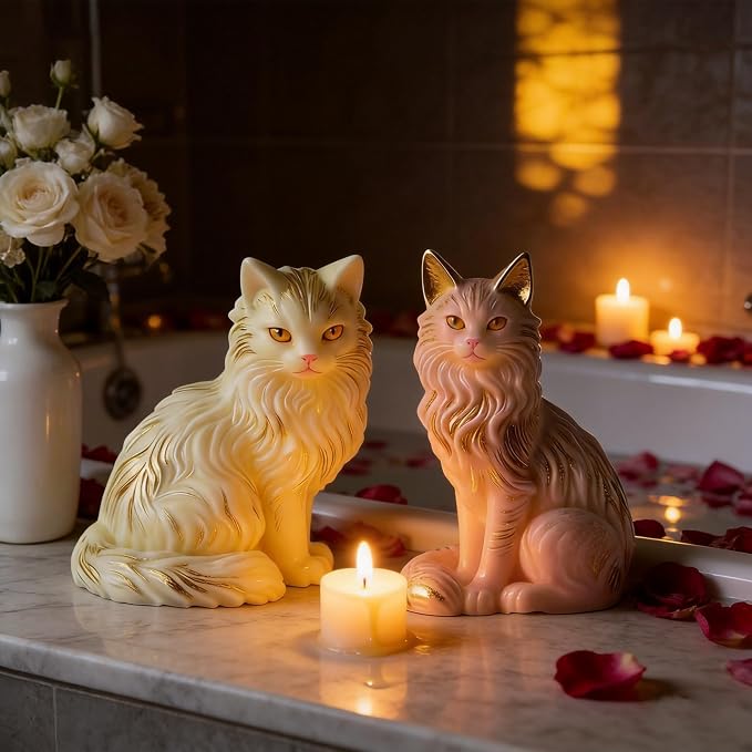 2 Pack 3D Cat Silicone Molds, Animal Resin Casting Candle Mold | Premium - Image 7