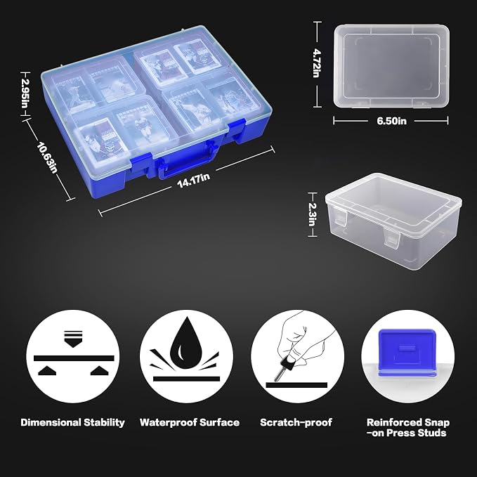 ALCYON 1600+ Trading Card Storage Box, Waterproof Plastic TCG Card Organizer - Image 3
