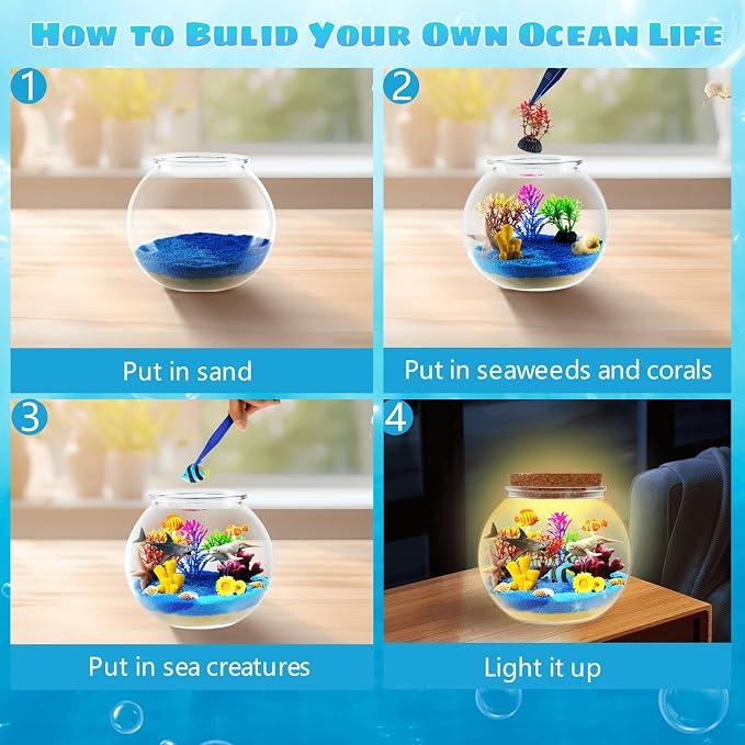 Ocean Light Up Terrarium Kit for Kids - Image 5