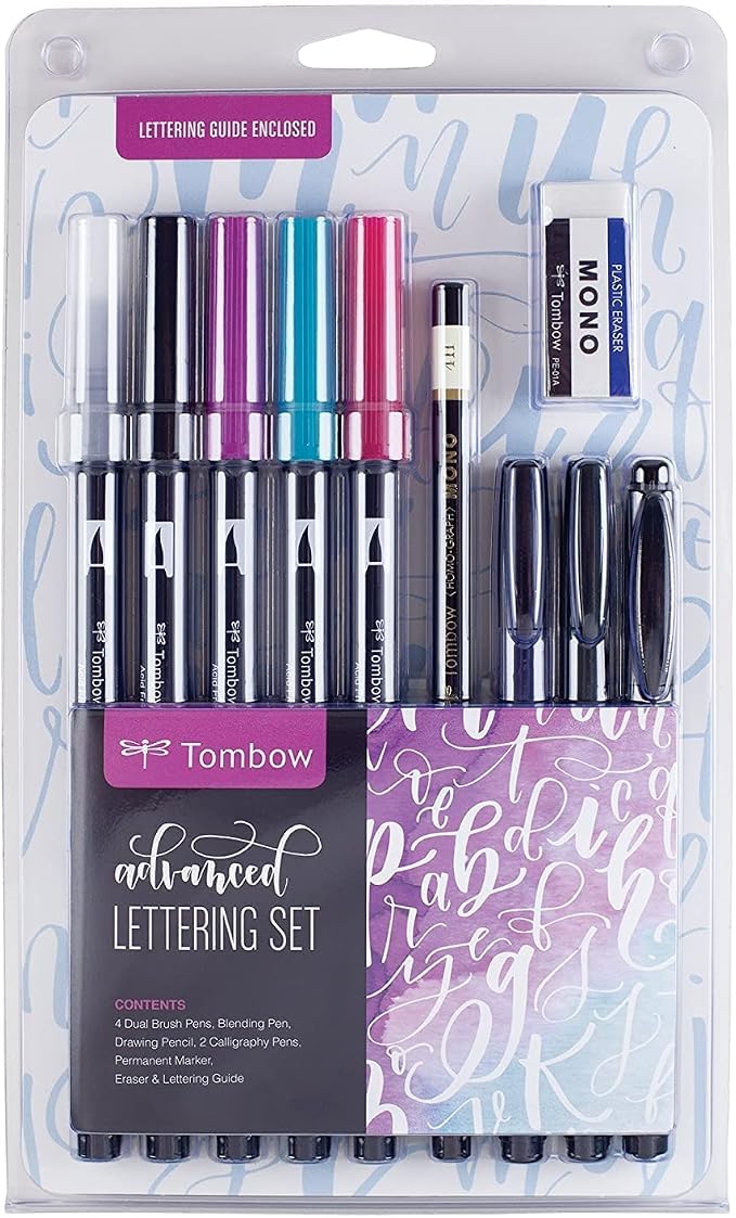 Tombow 56191 Advanced Lettering Set. Tools to Enhance Hand Lettering by Tombow