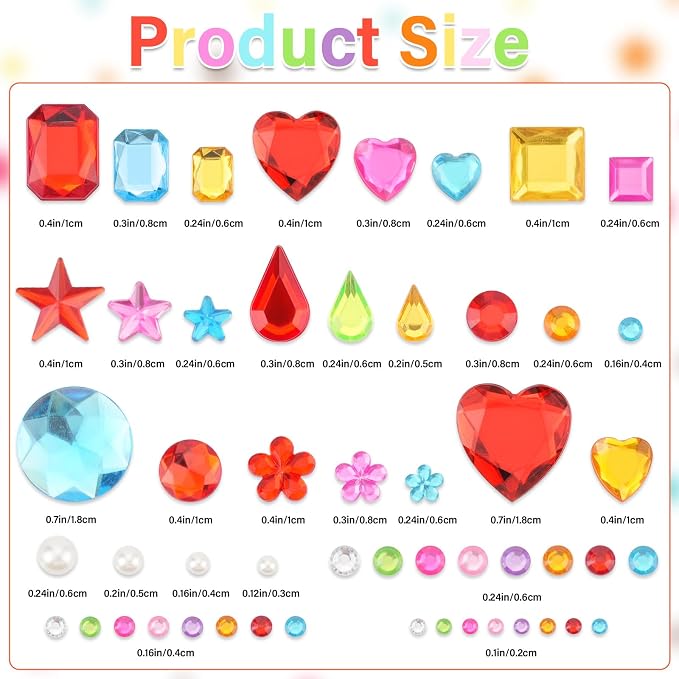 MMonDod 11 Sheets Gem Stickers, scrapbooking, card making, DIY decor, party - Image 2