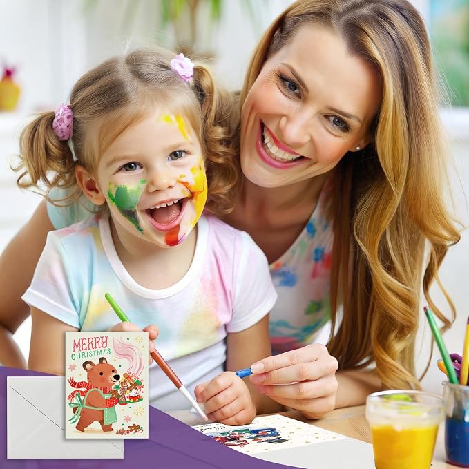50 Pack Foldable Blank Watercolor Cards - Image 8