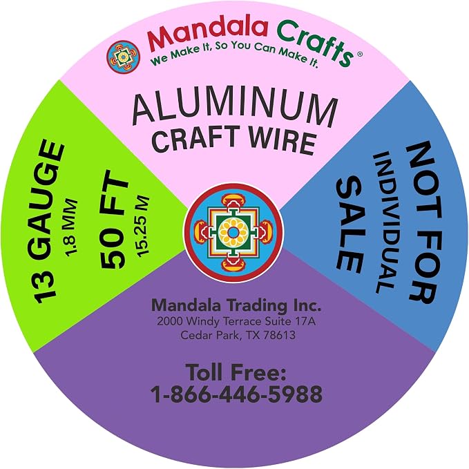 Mandala Crafts 13 Gauge Rose Gold Tone Combo Anodized Aluminum Craft Wire | 300 - Image 3