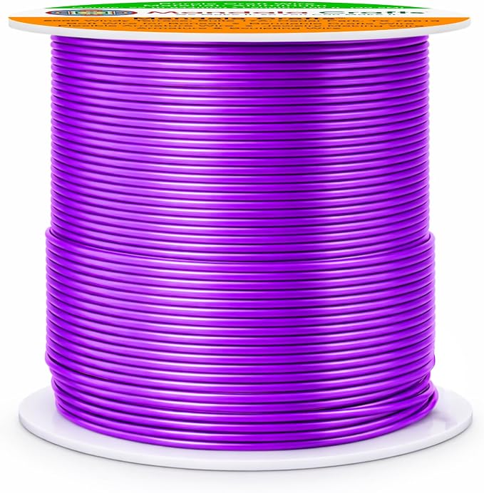 Mandala Crafts 22 Gauge Purple Anodized Aluminum Craft Wire, 100 FT | Colored - Image 2